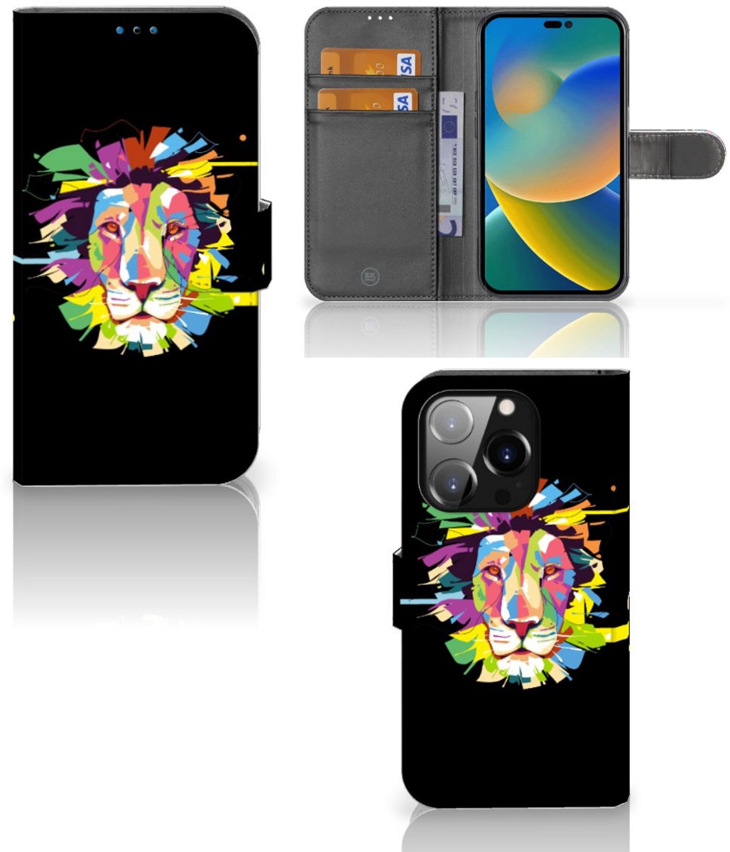 iPhone 14 Pro Leuk Hoesje Lion Color