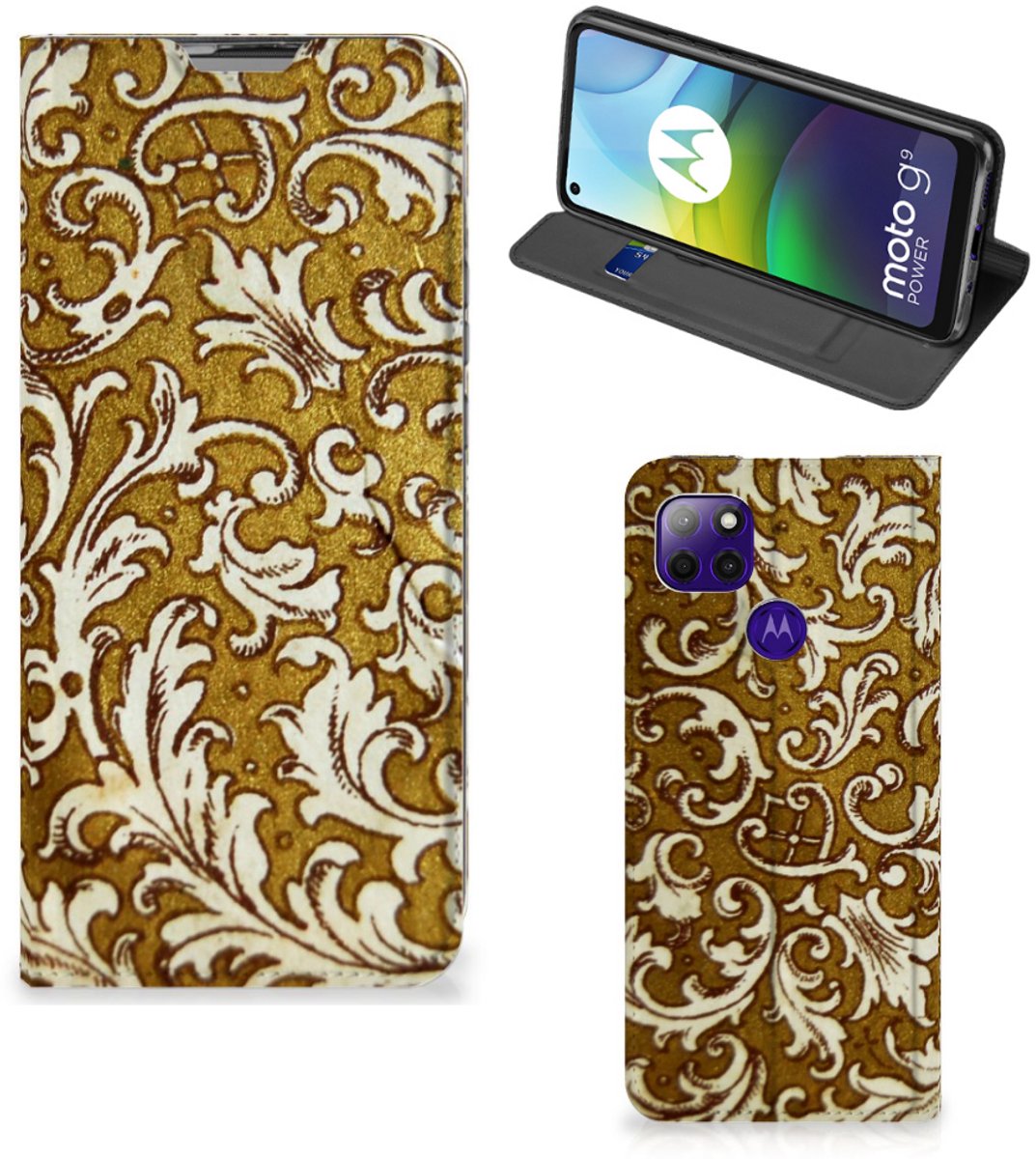 Telefoon Hoesje Motorola Moto G9 Power Barok Goud