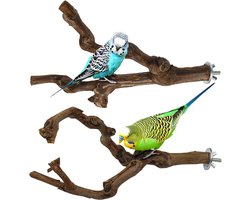Natuurlijke Druivenstok Zitstokken voor Vogels - 2 Stuks - 15 cm