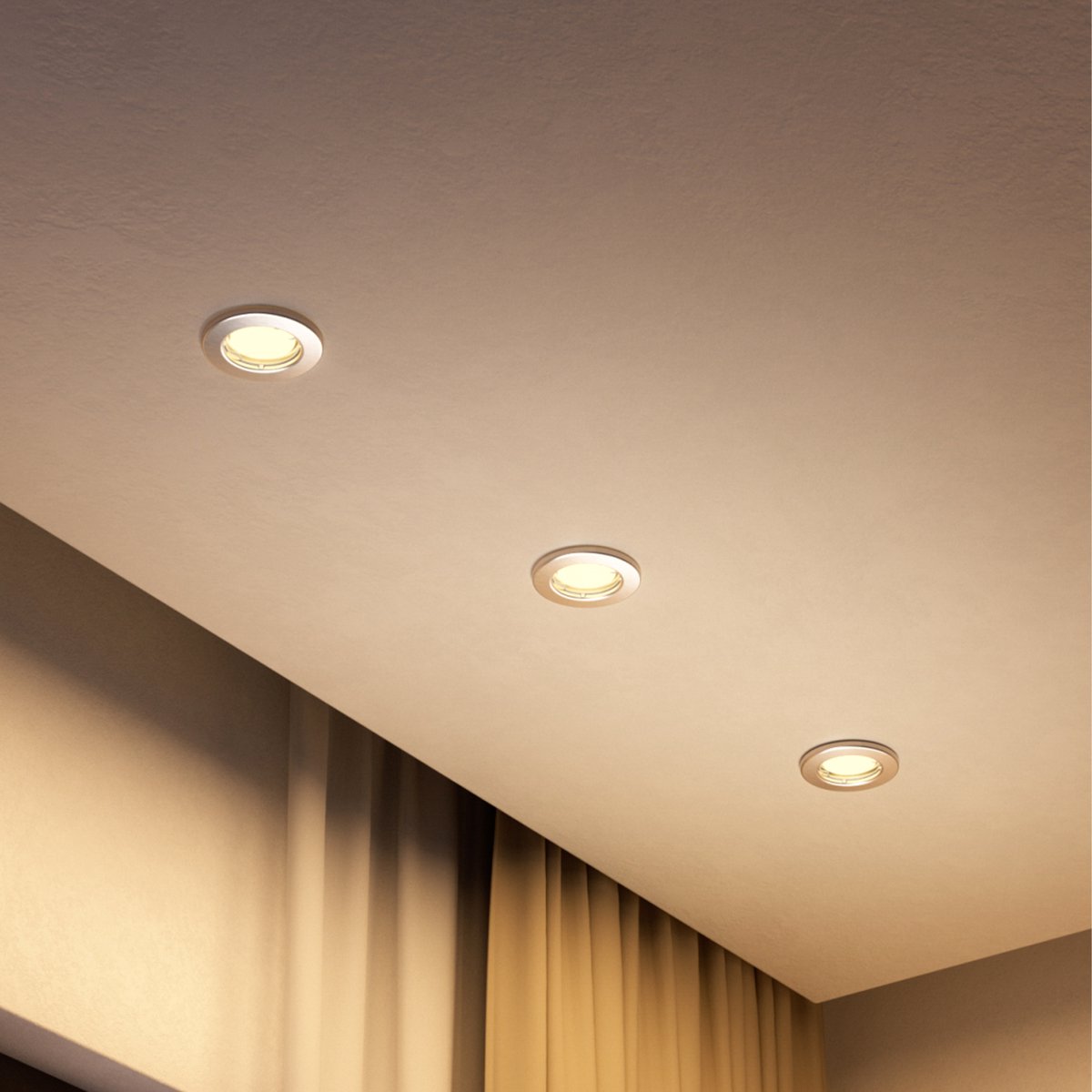 Philips Hue Peridot Set van 5 Inbouwspots (Nikkel) - Rond - Niet Richtbaar - GU10 - Warmwit Licht - Incl. Hue Dimmer Switch - Hue White – foto 6