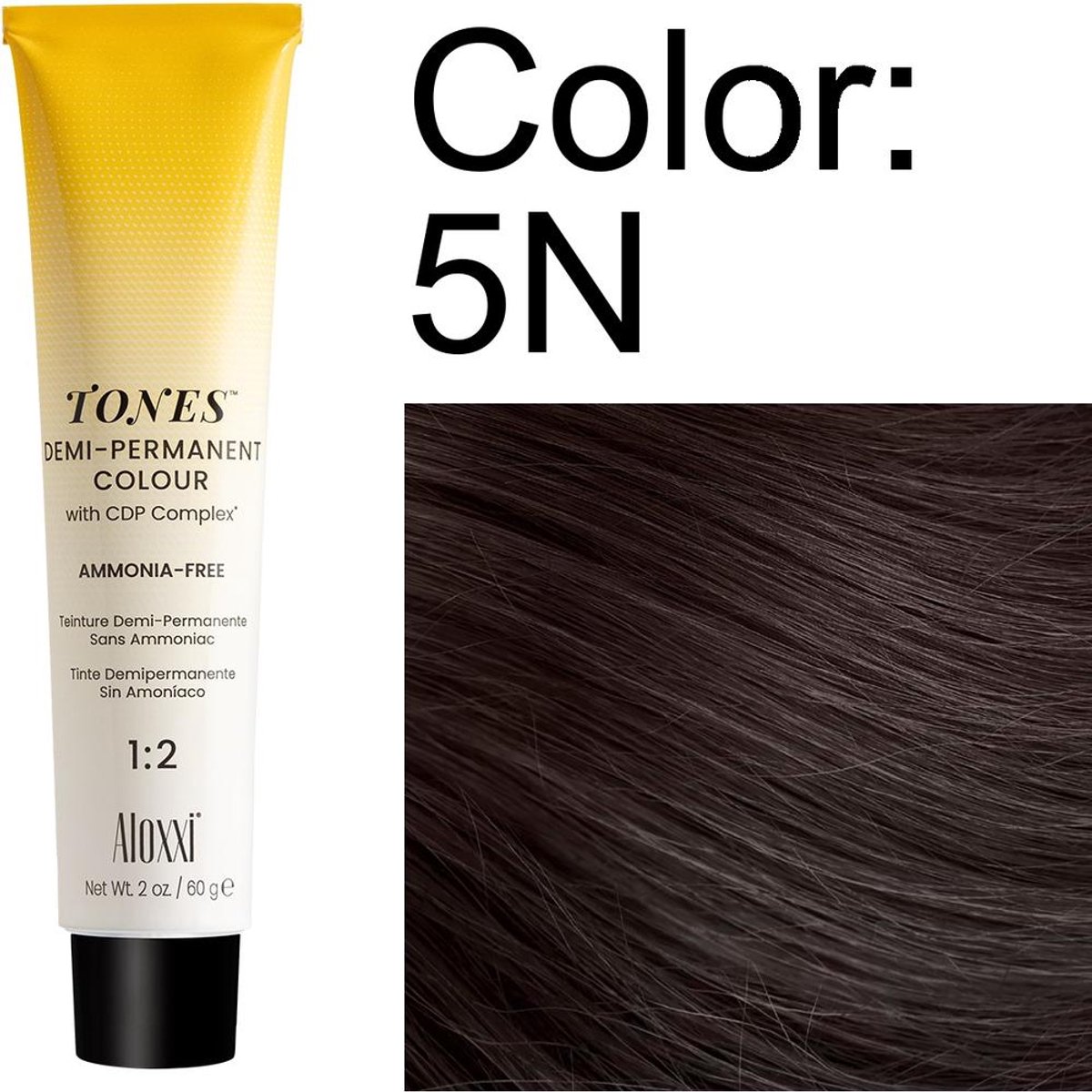 Aloxxi TONES Demi Permanent Hair Color 5N