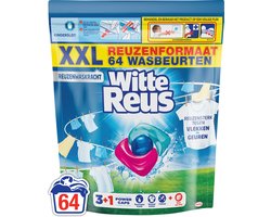 Witte Reus 3+1 Power Caps - Wascapsules Wasmiddel - Witte Was - 64 Wasbeurten - Grootverpakking