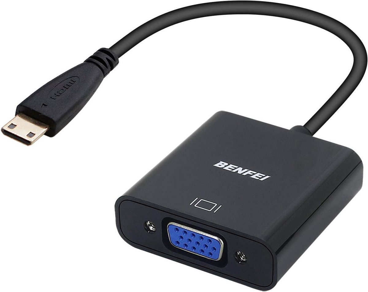 Mini HDMI naar VGA Adapter - Ideale Oplossing voor Ultrabooks, Notebooks en Tablets
