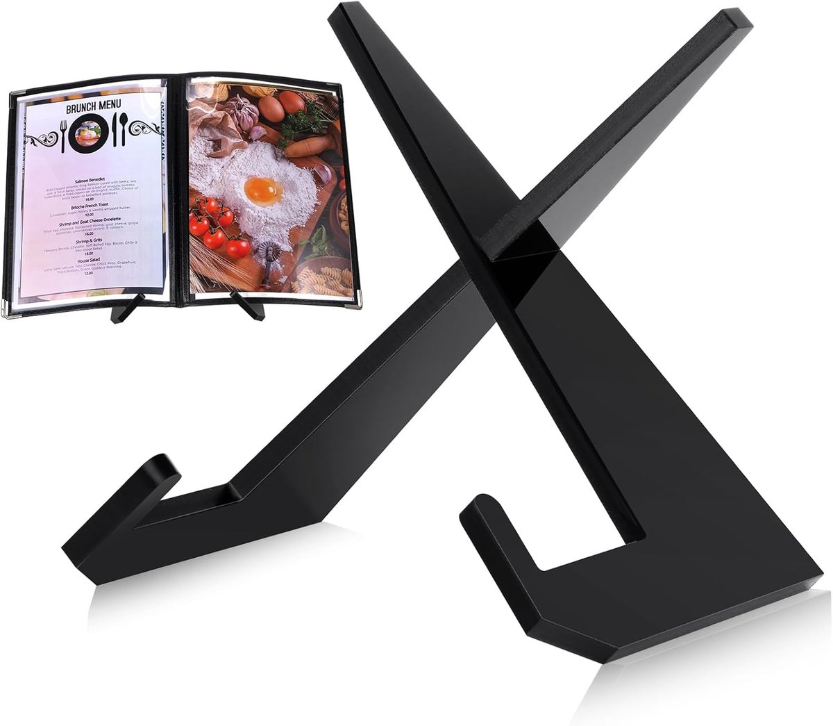 Kookboekstandaard Acryl voor Aanrecht - Multifunctionele Display 6,5 x 8,5 Inch