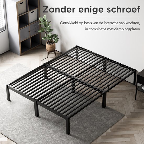 HOMAVO Metalen Bed 90x200 cm