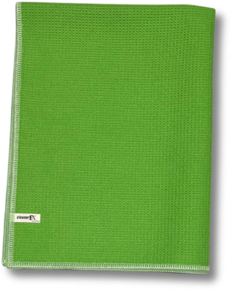 CleanerEX Droogdoek Groen M - Droogdoek Badkamer - Keukendoek - Drying Towel - Vaatdoek - Glas - Inductie - RVS - Roestvrij Staal - Theedoek - Droog Doeken - Droogdoek Auto - Droogdoek Badkamer - Keuken - Herbruikbaar - Voor Gladde Oppervlaktes
