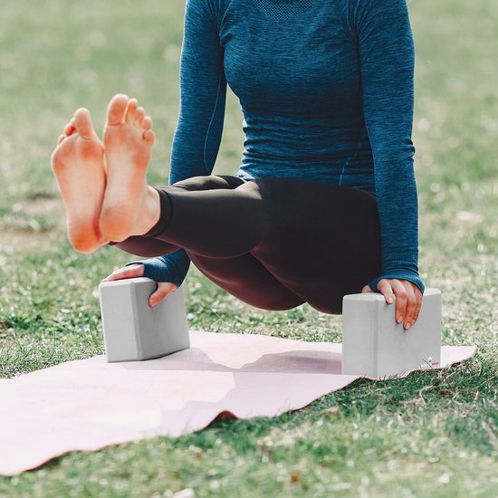 Yogablokken dubbelpak - robuust en antislip voor Pilates, meditatie en fitness - yogaaccessoires voor beginners en gevorderden — afbeelding 3