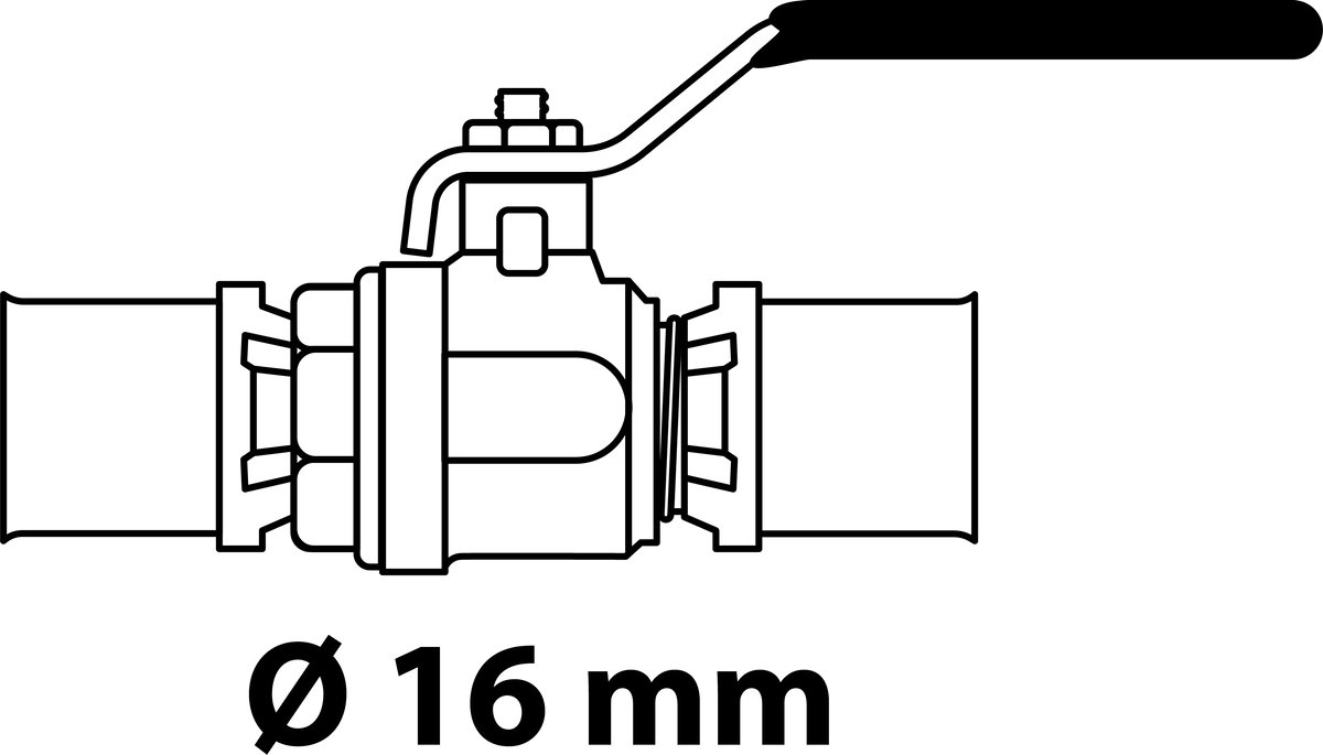 KIRCHHOFF MS kogelkraan, blanco, 16 mm, voor meerlagen buis, pers