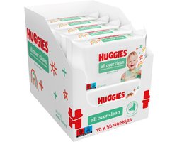 Huggies billendoekjes - All Over Clean - 10 x 56 - 560 billendoekjes - voordeelverpakking