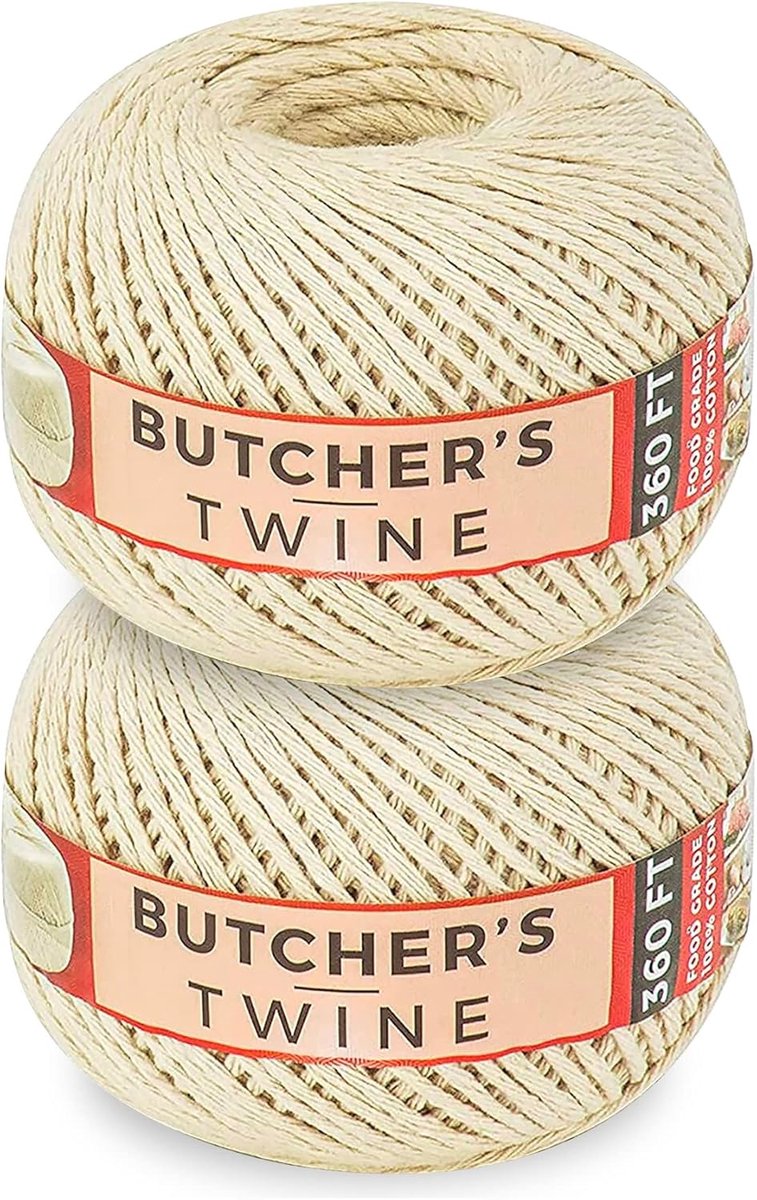 Natuurlijk Kooktouw van 100% Katoen - Duurzaam en Gemakkelijk te Gebruiken (219,5 m, 2 Pack)