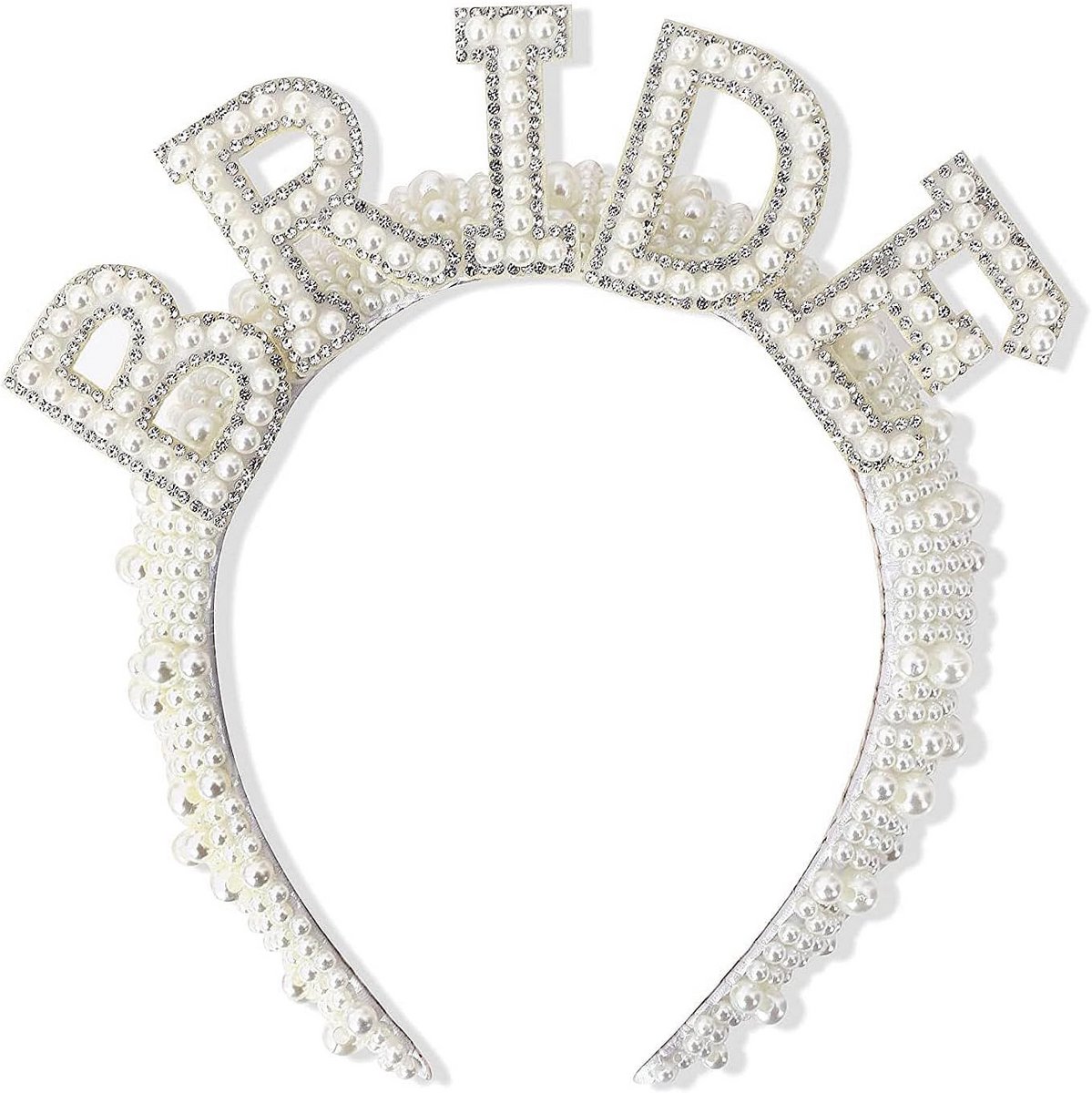 Bruidsdouche Kroonhoofdband met Parels - Elegante Accessoire voor Dames