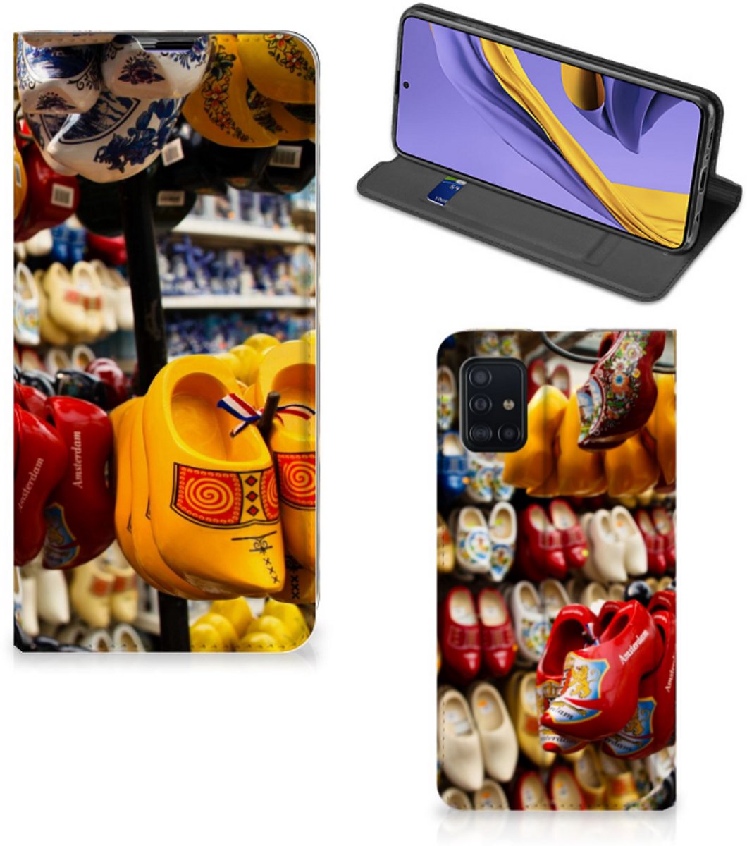 Standcase Hoesje voor Samsung Galaxy A51 Book Cover Klompen