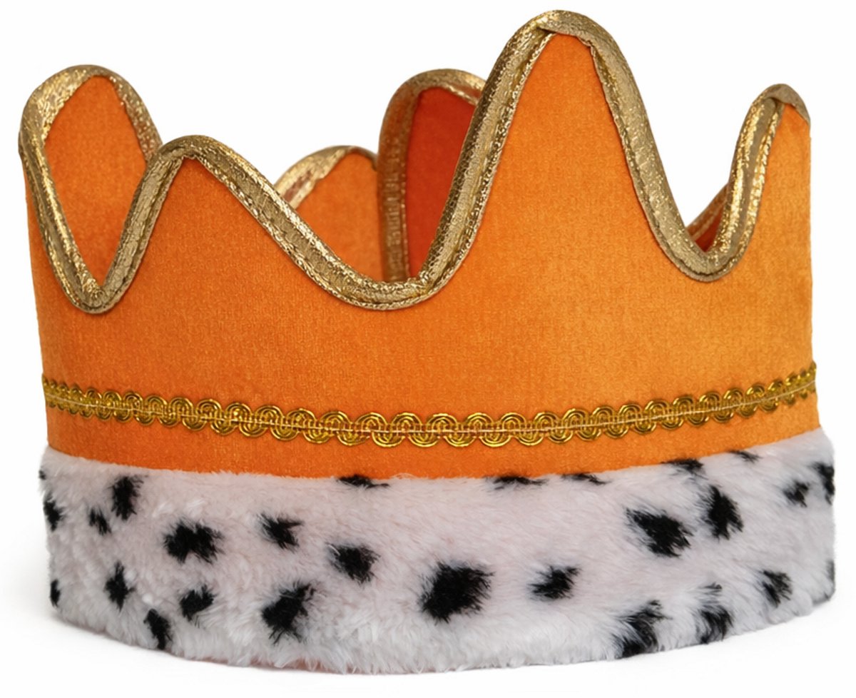 Konings Kroon Oranje Volwassenen Unisex Oranje Koningsdag Maat One size