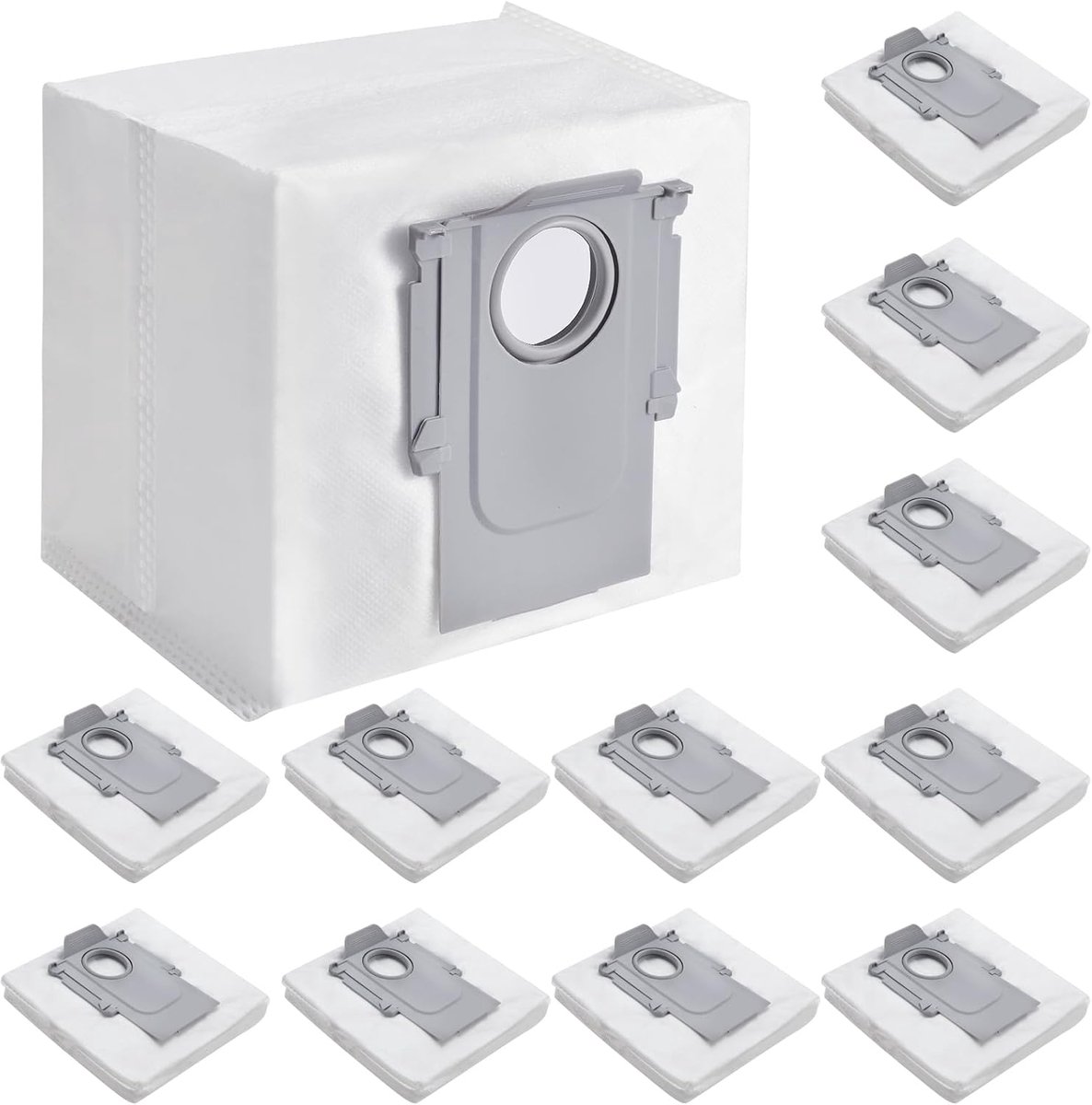 12 stuks Stofzuigerzakken geschikt voor Roborock Q5+, Q5 pro + , Q7+ en Q7 Max+, S7 MaxV Ultra, S7 Pro Ultra, Q8+ max en pro, S8+ S8 Pro Ultra stofzakken zakken zuigstation