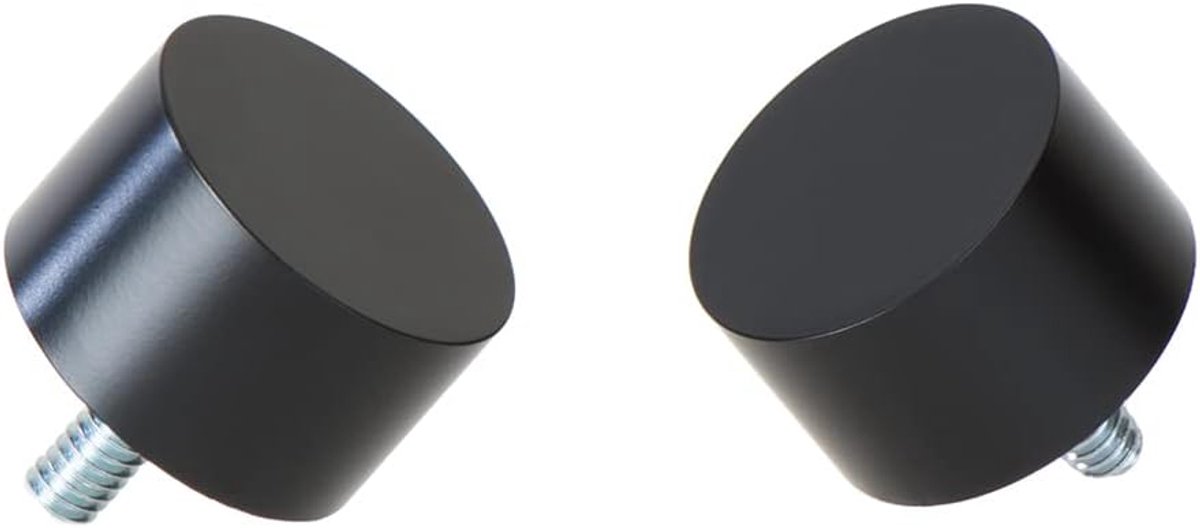 Eindknoppen voor Gordijnstangen van 7/8 en 1 Inch Diameter - Zwart