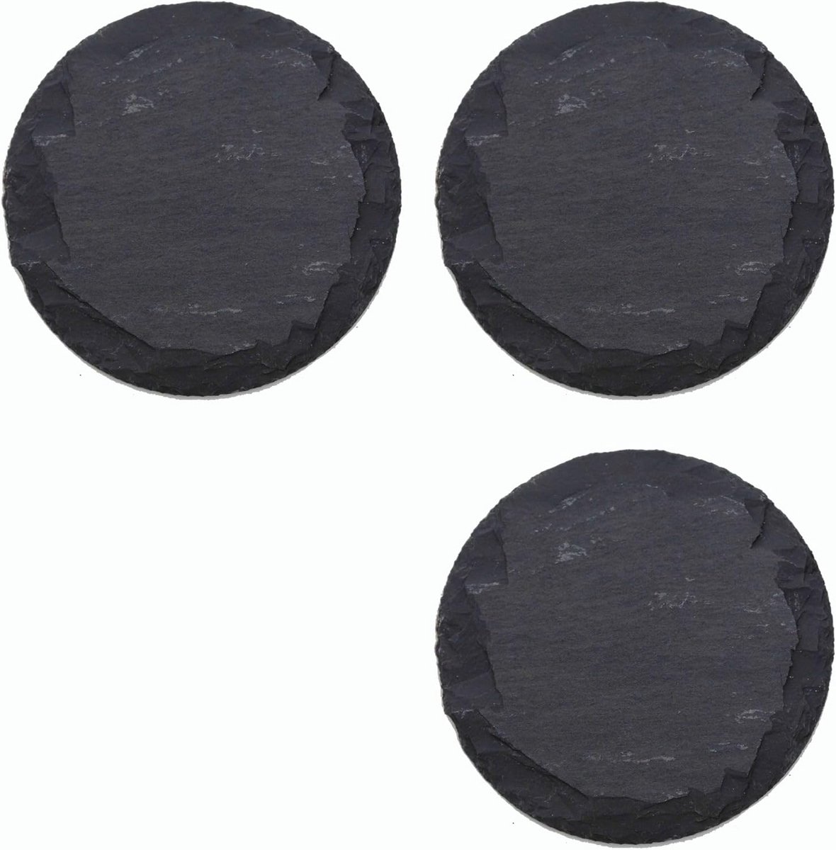 Sushi-plaat leisteen rond 33 cm - Set van 3