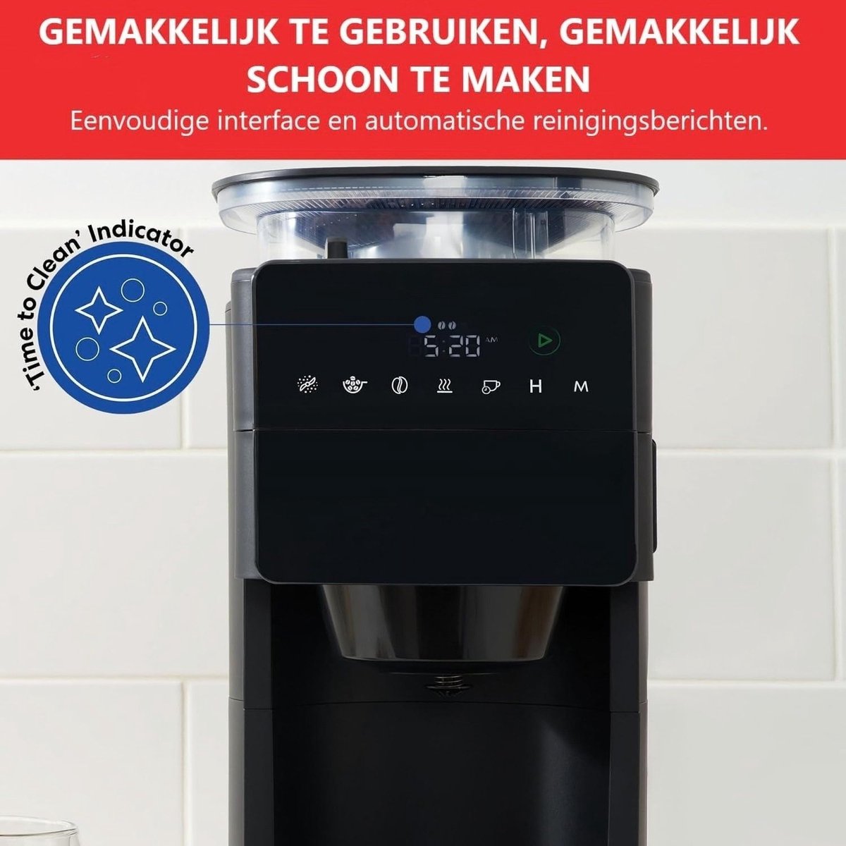 SNJY® Volautomatische Koffiemachine met Bonen - 1000 W Zwart - afbeelding 2