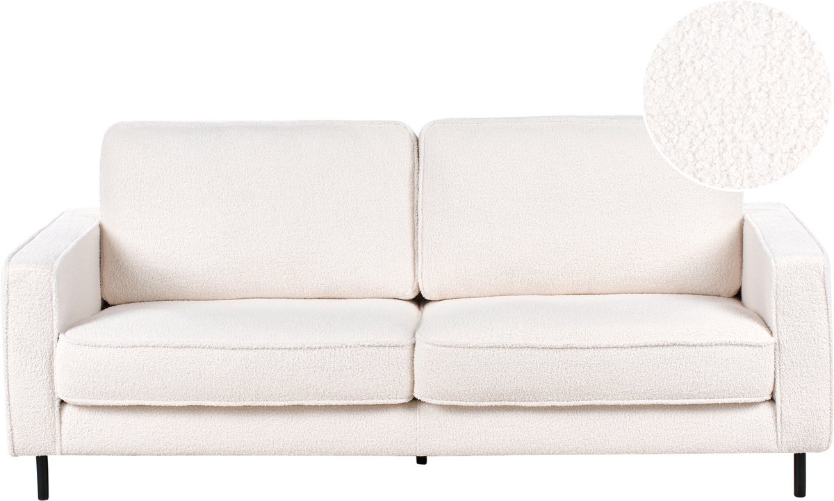 SAVALEN - Driezitsbank - Wit - Bouclé