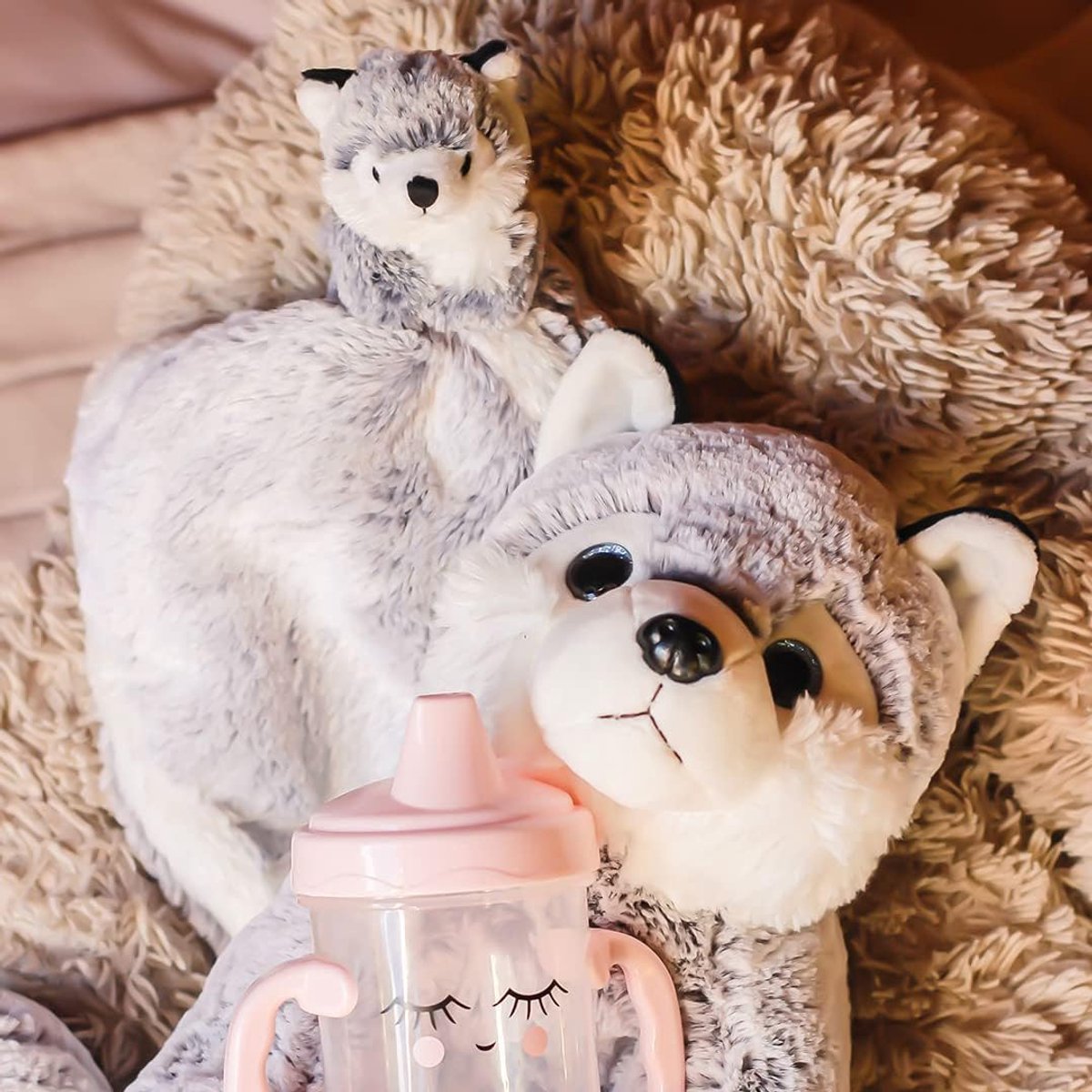 Knuffel Husky Pluche Dier Zacht Speelgoed - Geschikt voor Baby's en Kinderen (25 cm)