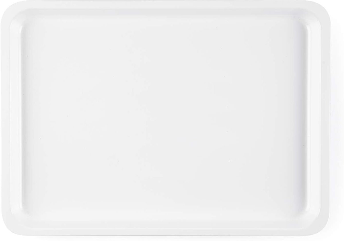Serveerschaal Rechthoekig Melamine Wit voor Borrel en Hapjes