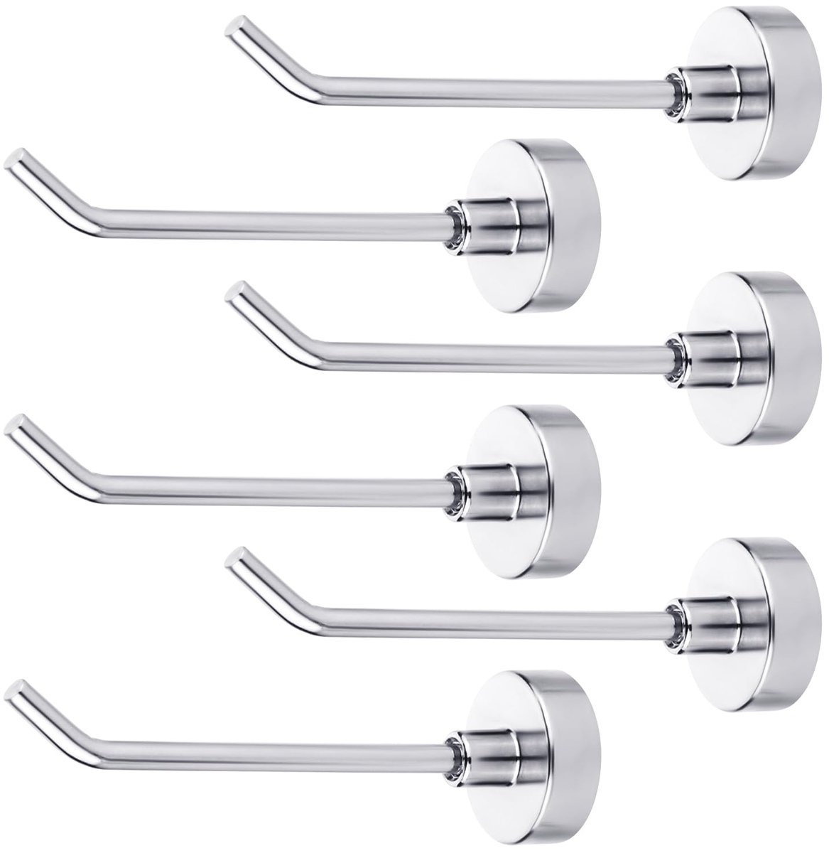 Set van 6 Magnetische Haken - 770 g Draagvermogen - 7,6 cm Robuuste Haken voor Ophangen