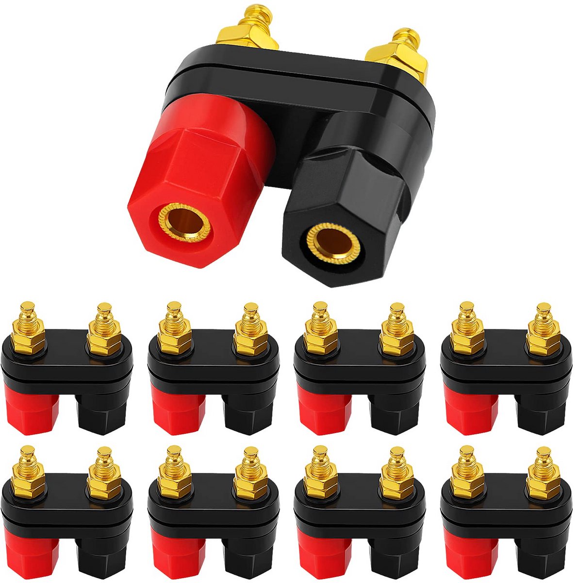Dual Binding Post Terminals voor Speakers - 8 Stuks