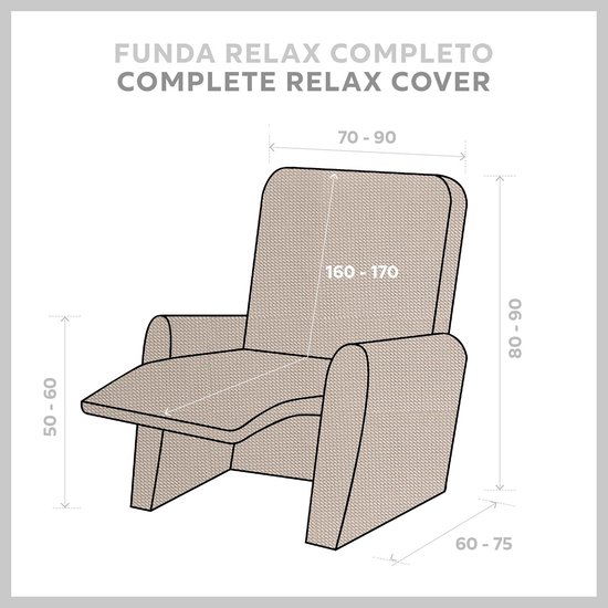 Elastic Relaxfauteuil Hooverhoes - Universele Beschermhoes voor Sta-op Stoel - Wasbaar Beige — afbeelding 5