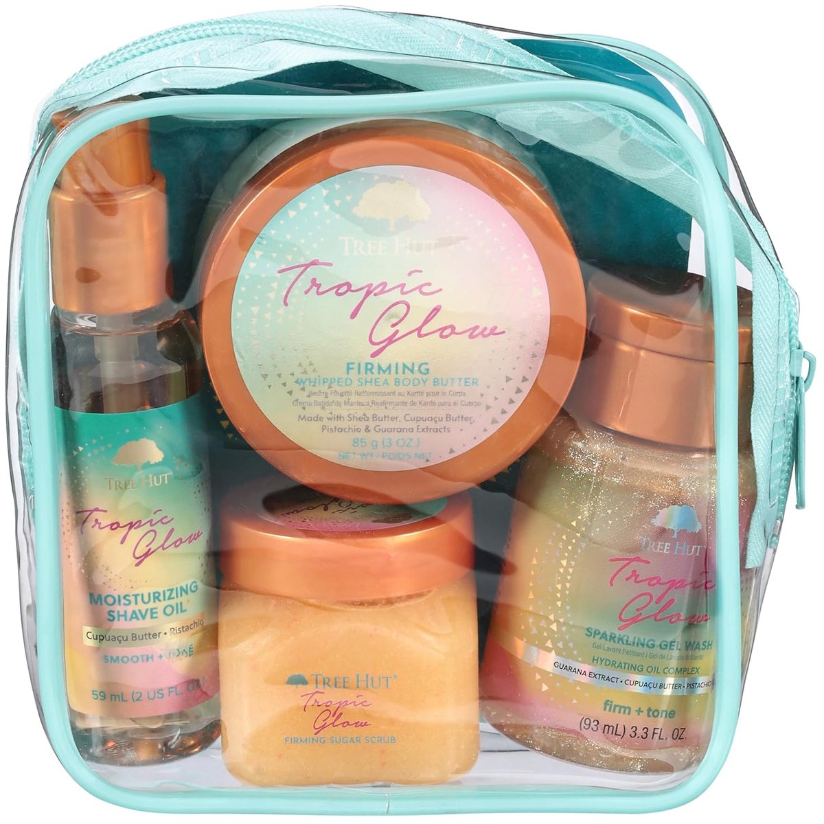 Tree Hut Tropic Glow Mini Giftset – Scrub, Gel Wash & Body Butter – Hydraterende Self‑Care Kit