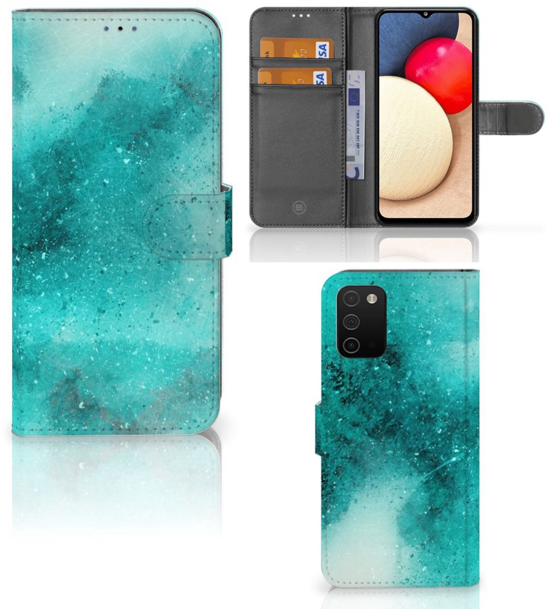 Hoesje Samsung Galaxy A03s Painting Blue