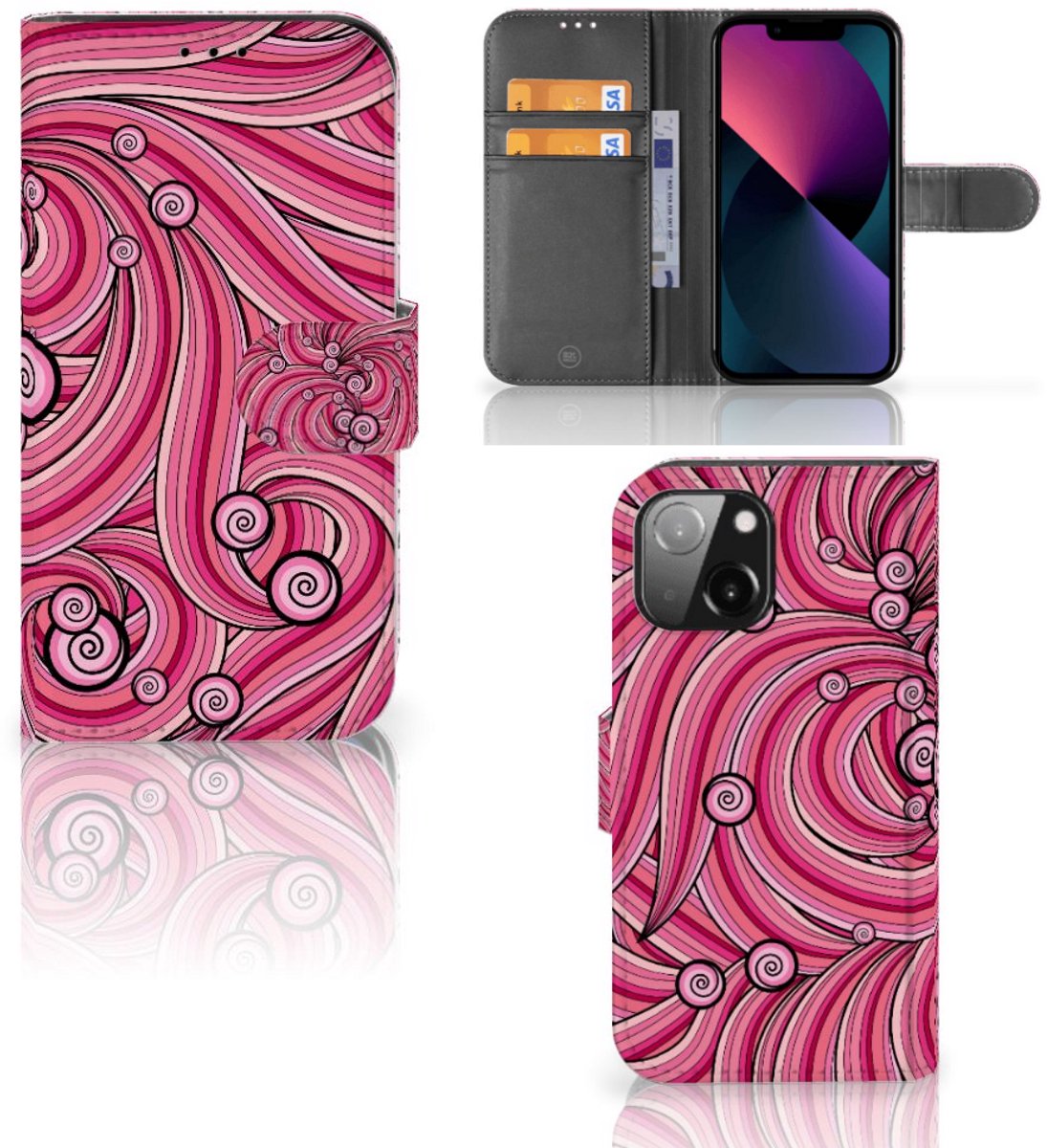 iPhone 13 Mini Hoesje Swirl Pink