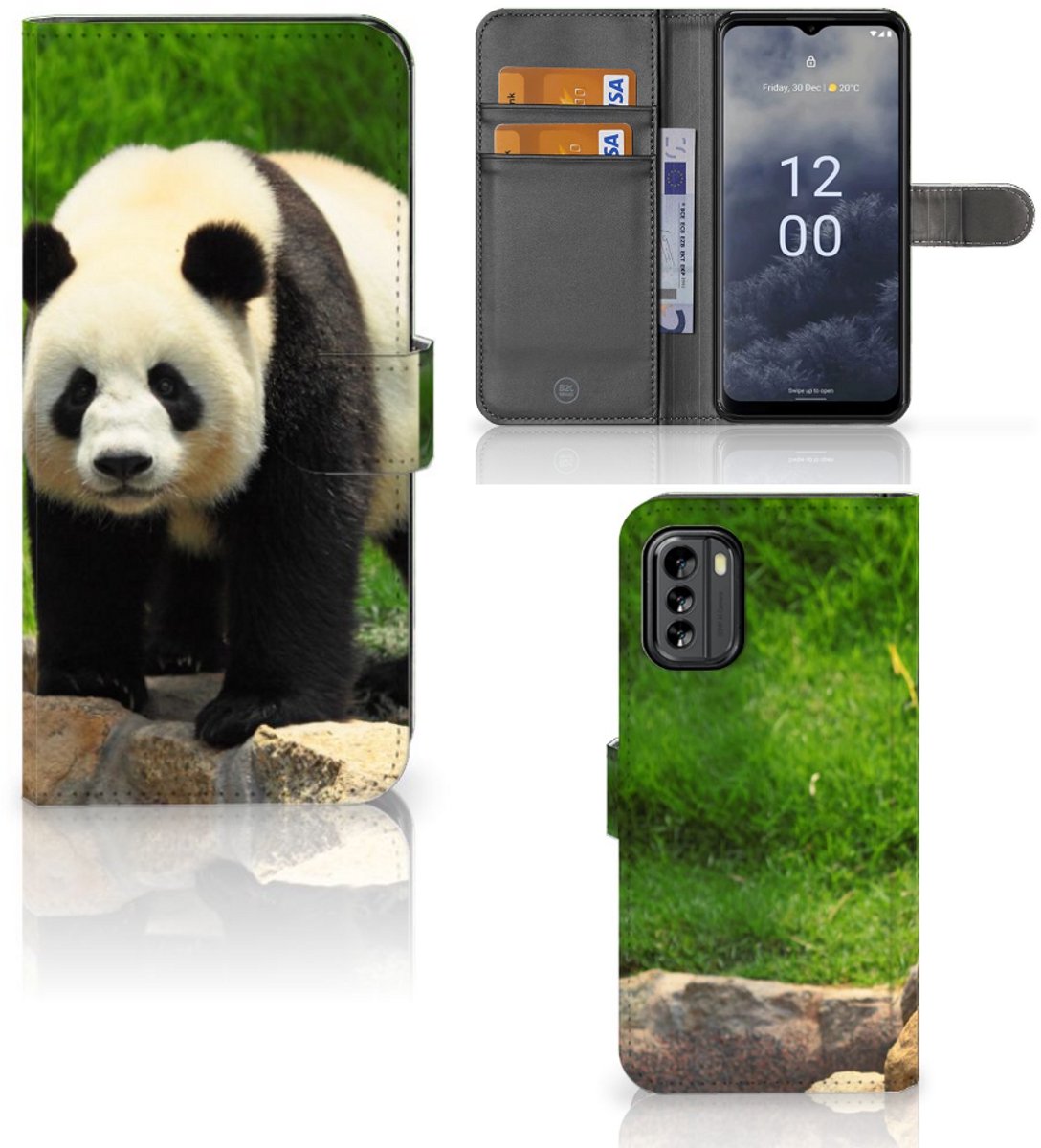 Nokia G60 Telefoonhoesje met Pasjes Panda