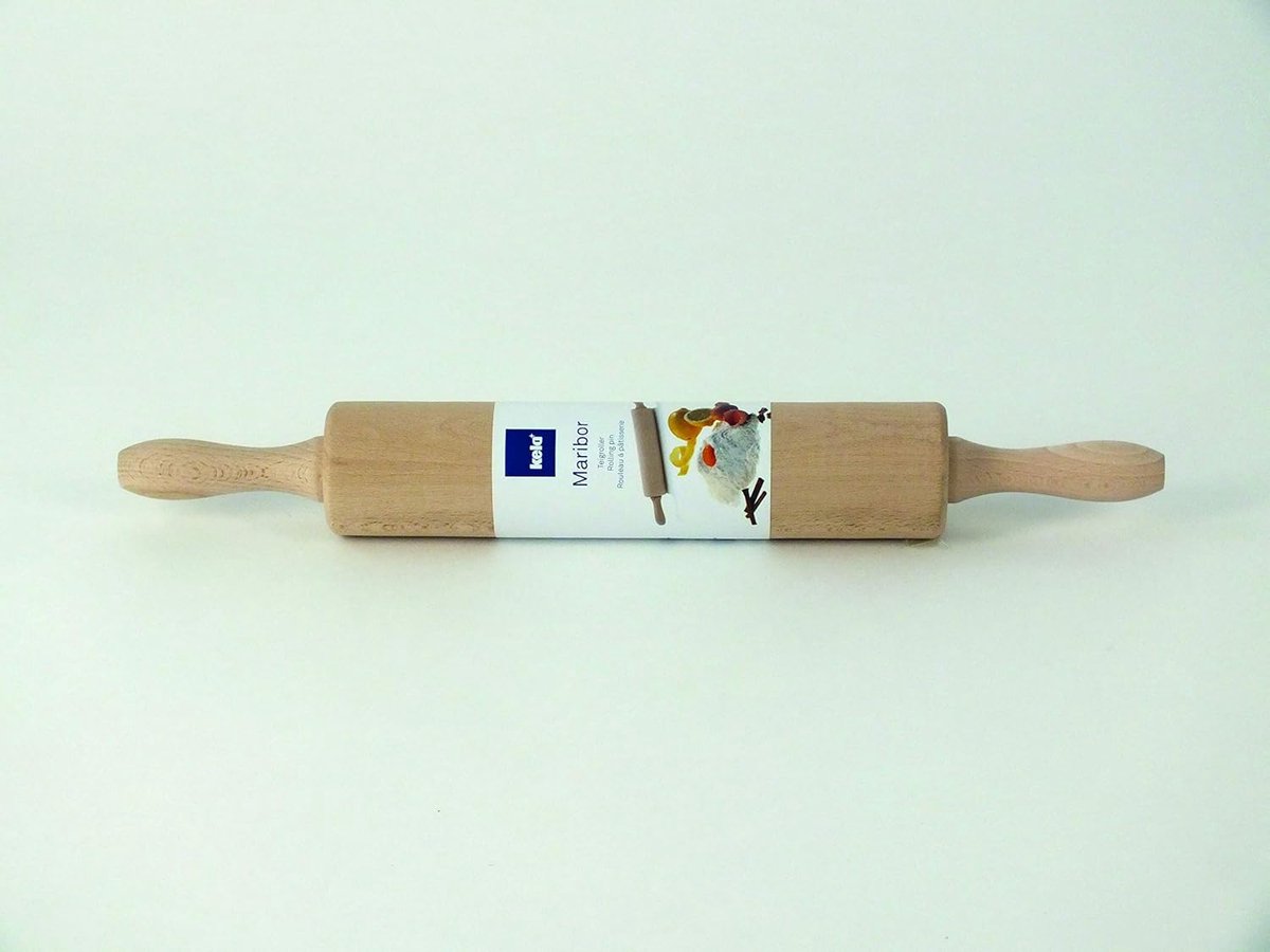 Houten deegrol Maribor 42 x 5,5 cm - Beige beukenhout