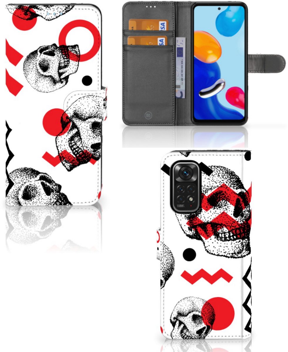 Telefoonhoesje met Naam Xiaomi Redmi Note 11/11S Skull Red
