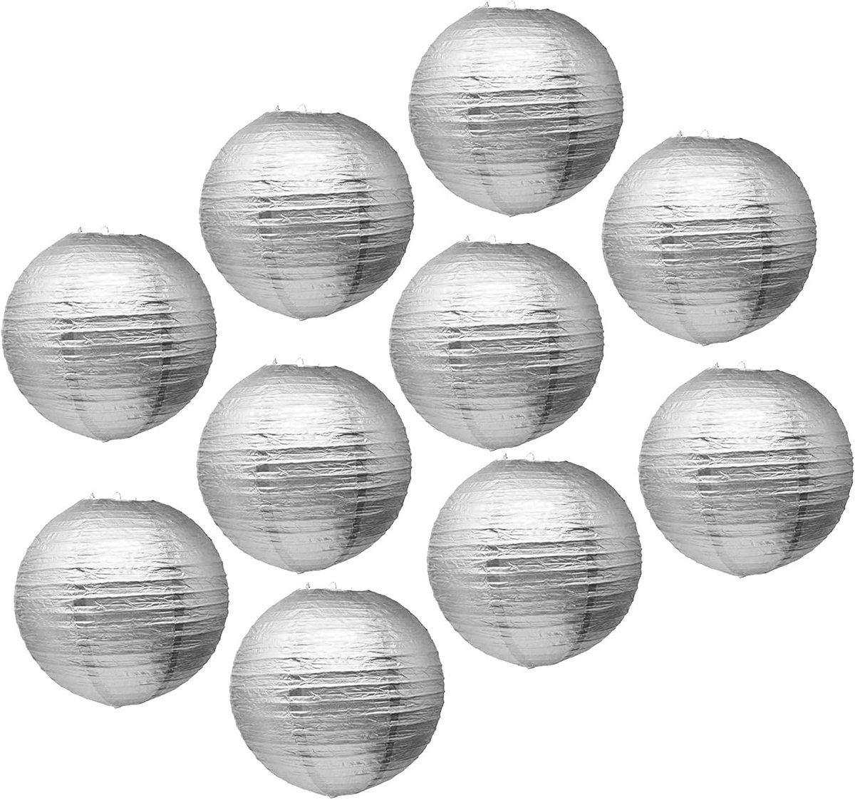 Papieren lantaarns met LED-verlichting - Decoratieve ronde hanglampen voor bruiloften en f