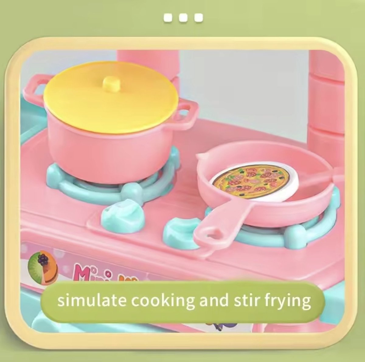 CFY Kinder Keuken Speelset – Mini Speelkeuken met Accessoires – 48 Delige Speelgoed Keuken Set voor Kinderen - D4.2