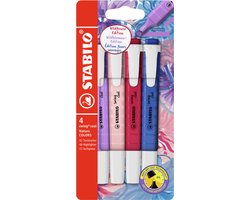 STABILO swing cool - Surligneur - Perfect Pour les Déplacements - NatureCOLORS Wildflower - Étui Avec 4 Couleurs