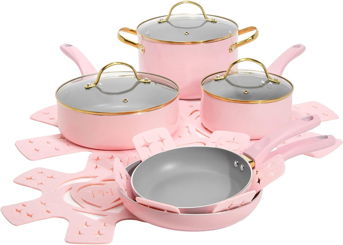 Epic non-stick kookset met glazen deksels - 7-delig