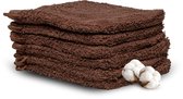 Set de débarbouillettes Miss Towels de qualité hôtelière - Marron chocolat - 5+1 pièces - Débarbouillettes - 100 % coton - 16 x 21 cm - 550 g/ m2