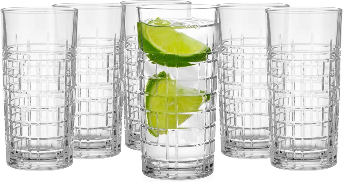 6-delige Drinkglazen Set 320 ml - Handig en Vaatwasserbestendig