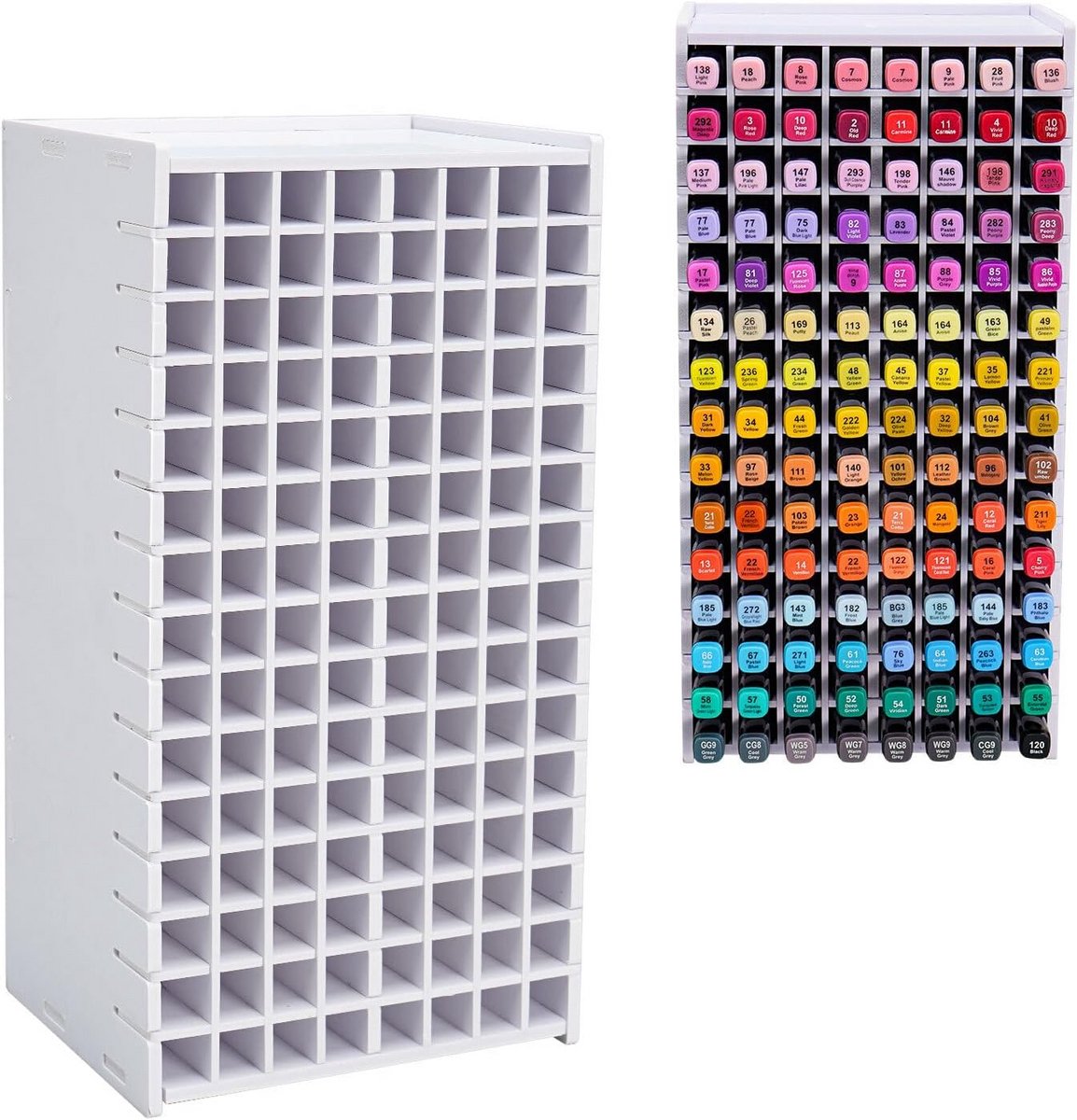 Organizer voor 120 Art Markers en Kleurpotloden - Ruimtebesparend en Duurzaam