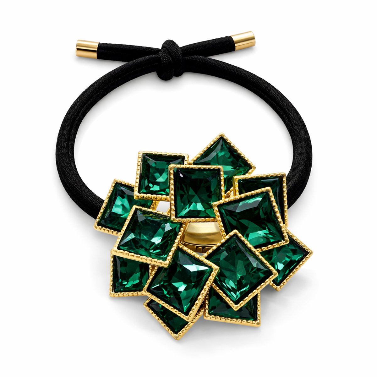Haarelastiekjes - Haarklem - Groen - Haarclip - Haar accessoires - Haarspeld - Haarsieraad - Dames - Meisjes - Strass - 3 cm - Luxe - Cadeau Tip