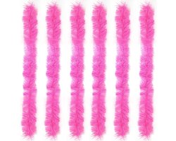 LACGO Veren boa's pluizige boa decoraties verkleden voor vrouwen fancy kostuum voor meisjes aankleden dansen, 6-Licht roze, Pack of 6 Feather Boas