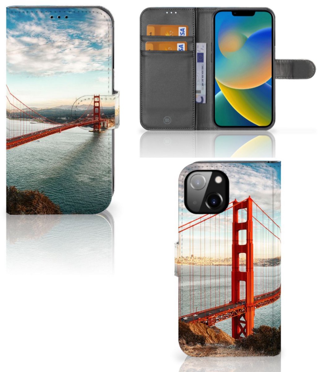 Apple iPhone 14 Flip Cover Golden Gate Bridge
