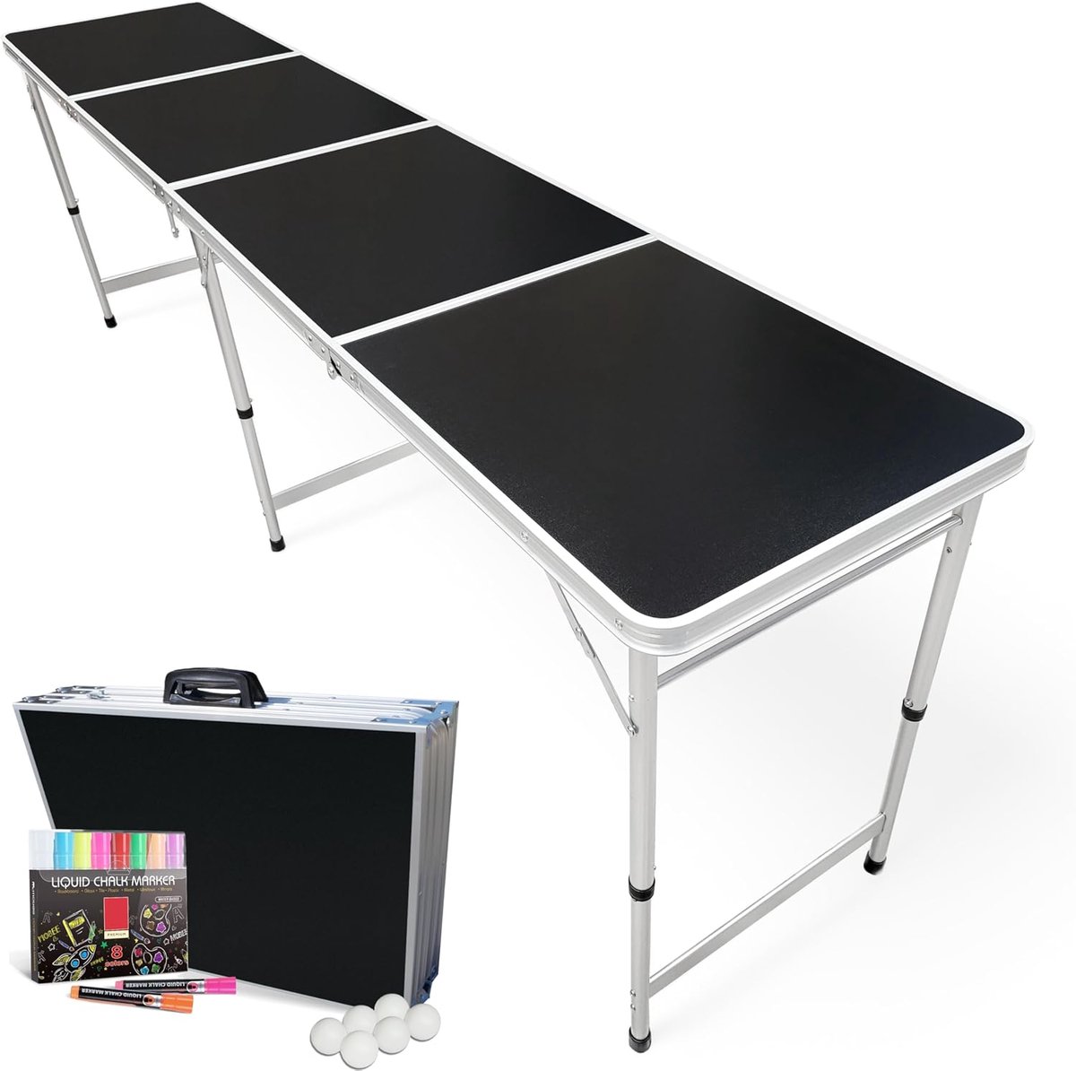 Opvouwbare Draagbare Pongtafel met LED-verlichting en Bekergaten