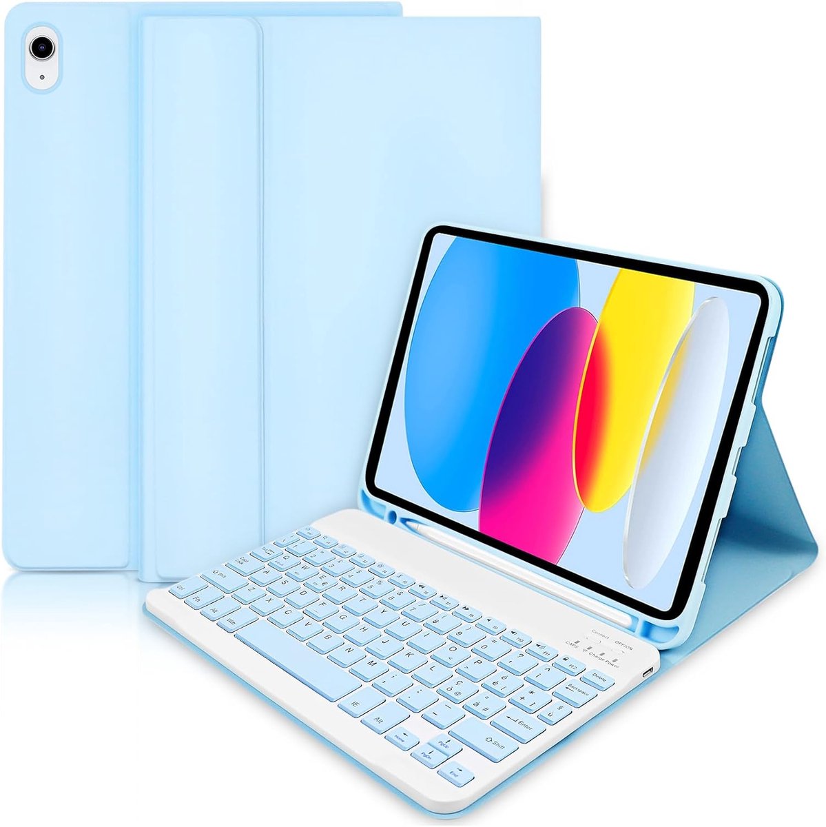 Toetsenbordhoes voor iPad 10e generatie met afneembaar toetsenbord