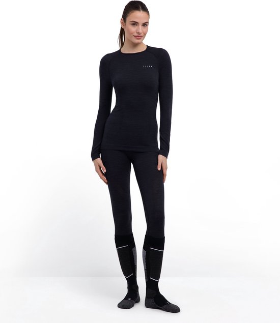 FALKE Wool-Tech Longsleeve sneldrogend wol functioneel functioneel shirt met lange mouwen dames zwart - maat L — afbeelding 4