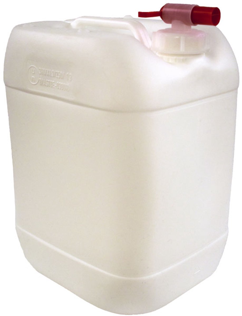 V-Part - Jerrycan met Kraandop 20 liter - Set van 4 Stuks - Wit - HDPE