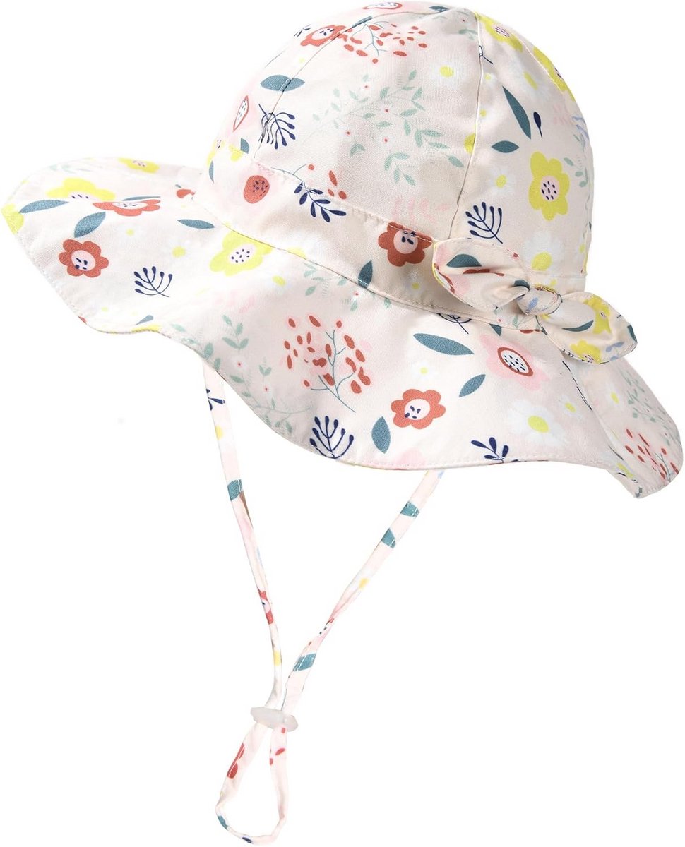 Katoenen Bucket Zomerhoed voor Baby's - UPF 50+ Zonnehoed voor Kleine Kinderen