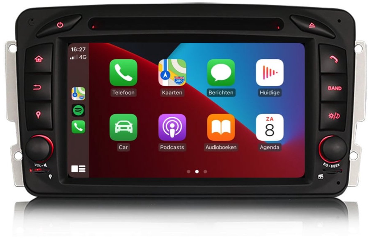 CarPlay autoradio geschikt voor Mercedes G-Klasse | 2001 t/m 2006 | Android 13 | Draadloos Apple CarPlay & Android Auto | 4GB + 64GB | 8-Core processor | Cartronix | CTX-118563G | Bluetooth & Wifi