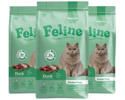 HobbyFirst Feline Kattenvoer Droog Sensitive Selective - 3 x 1,5 kg - Voordeelverpakking